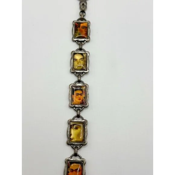 Classic‎ Hardware Five Panel Link Frida Kahlo Bracelet - Picture 4 of 5